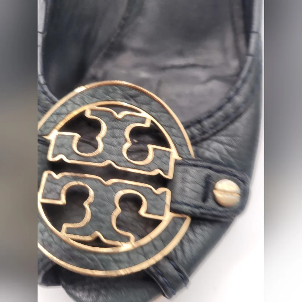Tory Burch Black and Gold Women's Heels